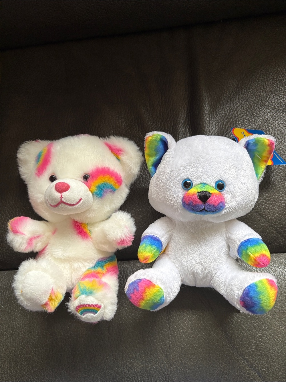 Build a bear buddies set of two plush rainbow bears